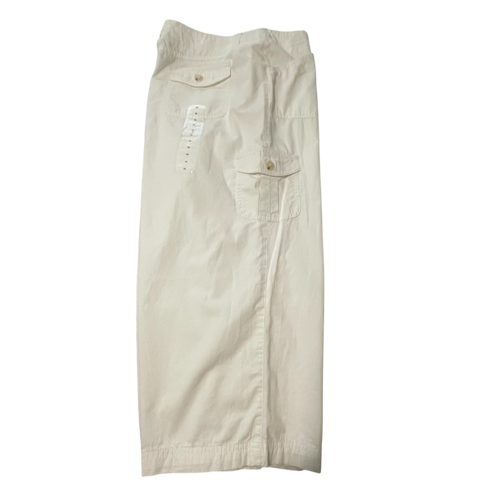 Chaus Bright White Cotton Cropped Pants - NWOT - 16